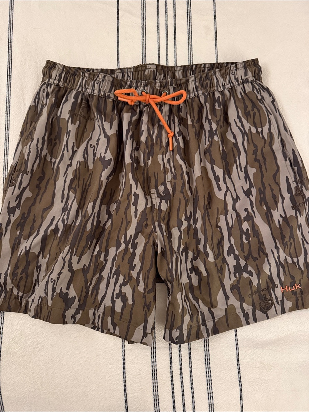 Huk Men’s Olive Camouflage Swim Trunks